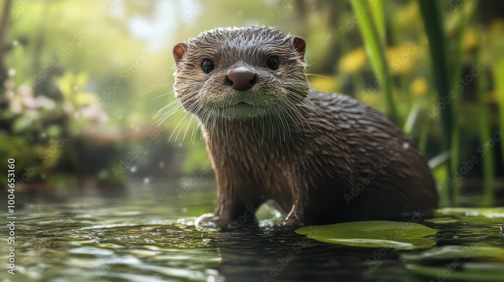 Otter, Lutra lutra in der Natur, Fischotter Otter, Lutra lutra in der Natur, Fischotter
