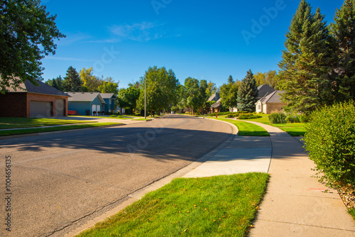Konstfotografi Modern residential neighborhood in Bismarck, North Dakota