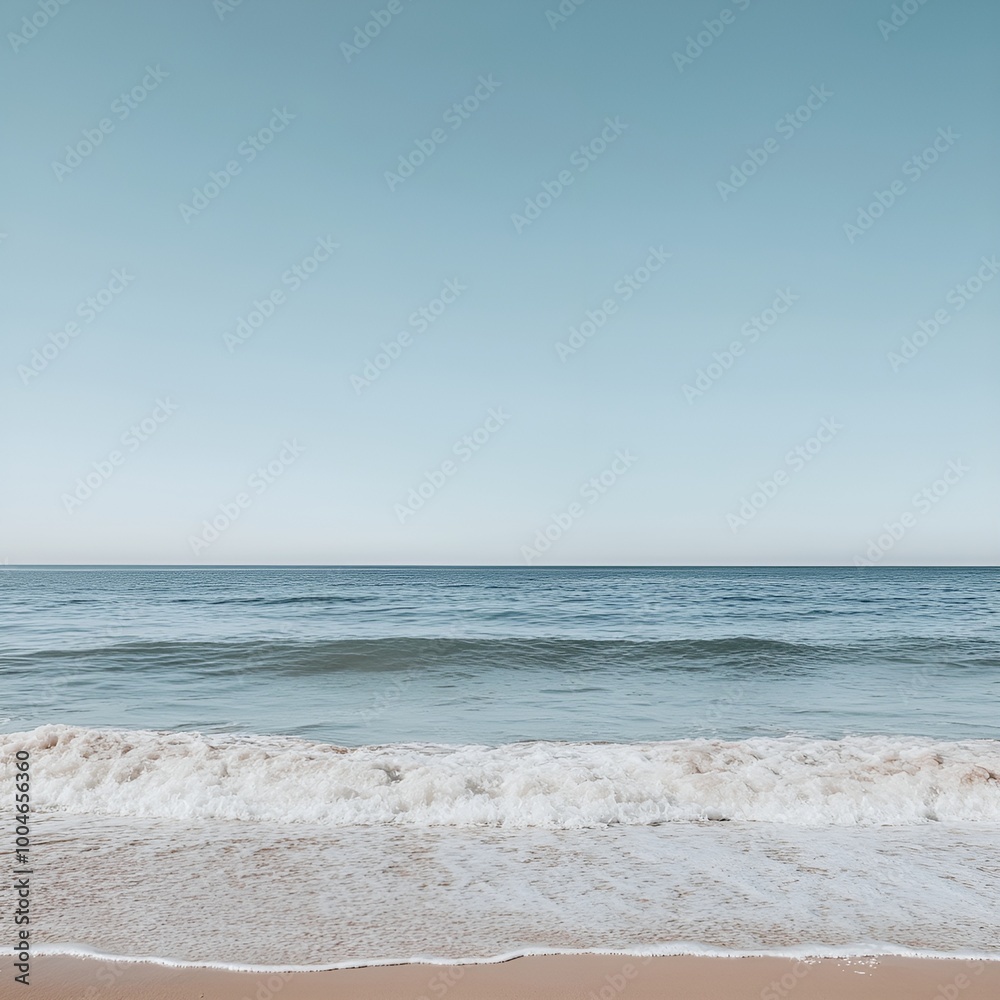 Beach Scene with Blank Center for Text Beach Scene with Blank Center for Text