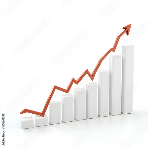 red growth arrow chart white background.generative ai Free Download red growth arrow chart white background.generative ai - GFXLoad