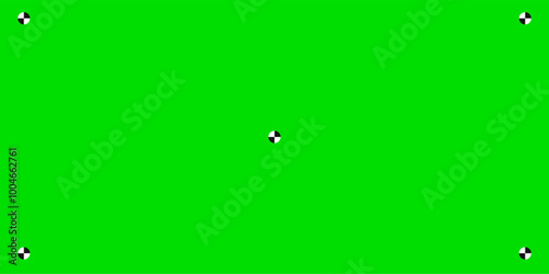 Green screen chroma key background, viewfinder camera frame, video film screen template, overlay. Cinema display with grid.