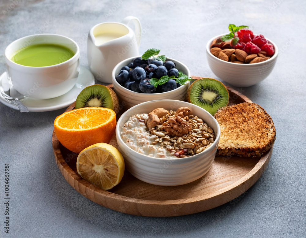 Balanced and Nutritious Healthy Breakfast Spread