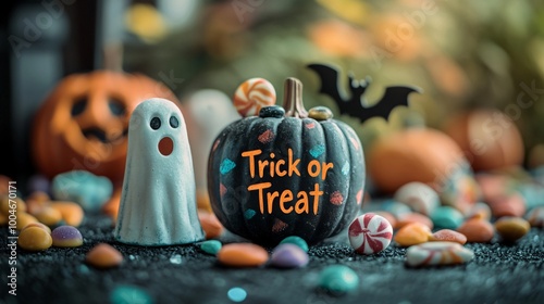 Trick or Treat text background