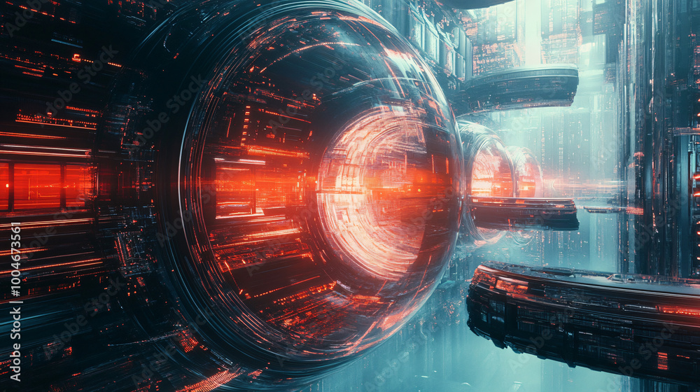 A futuristic design with overlapping transparent layers. A futuristic design with overlapping transparent layers.