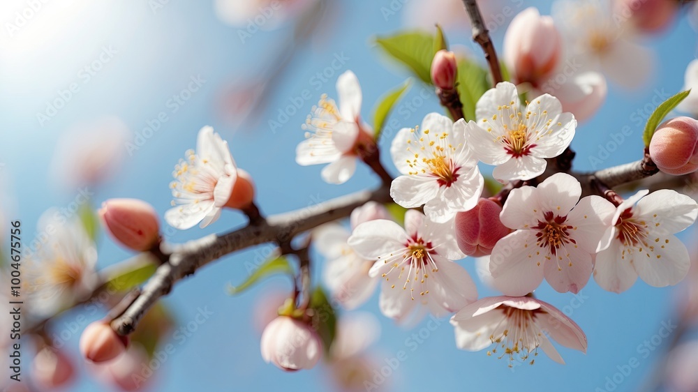 Blooming branch of wild plums. Wild plum blossoms at spring. Nature Blooming branch of wild plums. Wild plum blossoms at spring. Nature