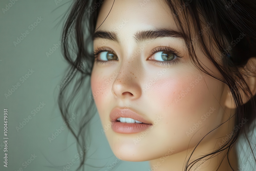 asian woman in a studio setting receiving skincare treatment with cosmetic collagen filler the focus is on her serene expression and the professional environment highlighting selfcare and beauty asian woman in a studio setting receiving skincare treatment with cosmetic collagen filler the focus is on her serene expression and the professional environment highlighting selfcare and beauty