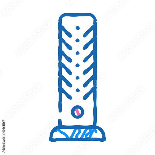 column fan doodle icon sketch vector. column fan sign. isolated symbol illustration