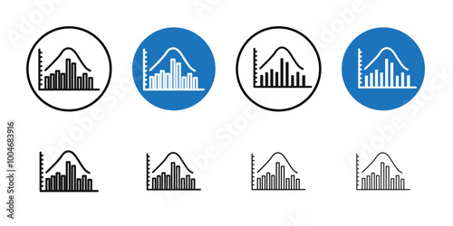 Chart histogram icon Thin line art collection