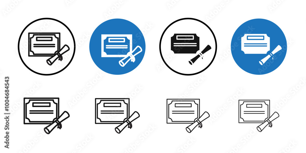 Diploma icon Thin line art collection Diploma icon Thin line art collection