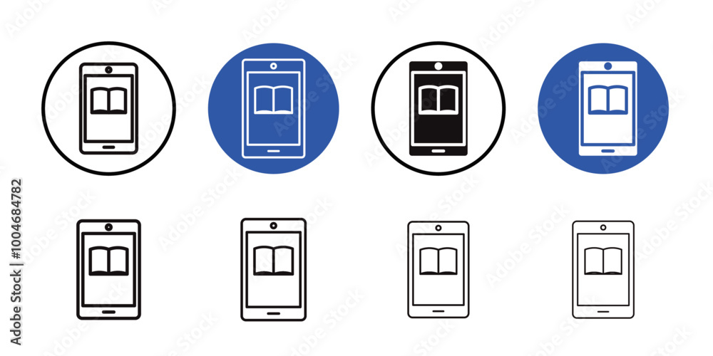 Ebook icon Thin line art collection