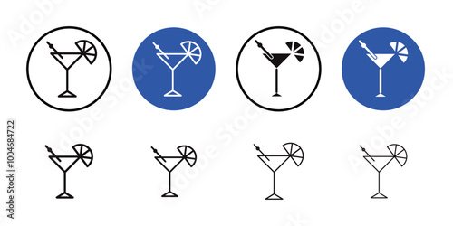 Drink icon Thin line art collection