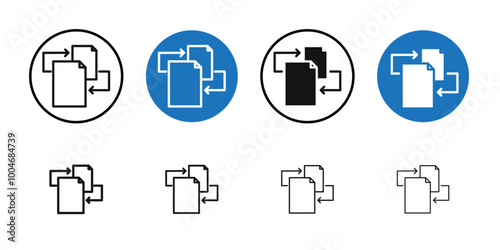 Duplicate icon Thin line art collection