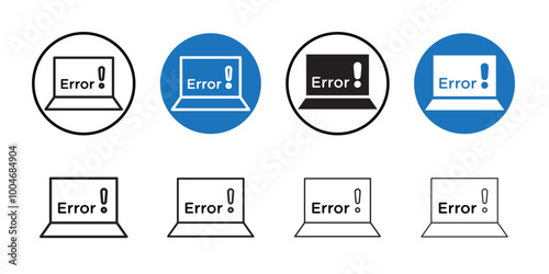 Error Icon Thin line art collection