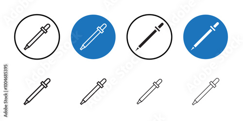 Eye dropper icon Thin line art collection