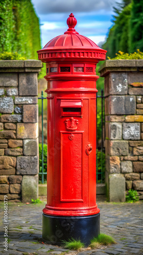 Red Royal mail post office box in Northern Ireland, U.K. photo