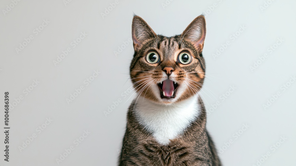 Surprised and Angry Cat with Wide Eyes Surprised and Angry Cat with Wide Eyes