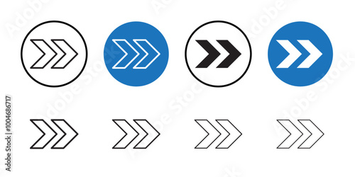 Forward icon Thin line art collection
