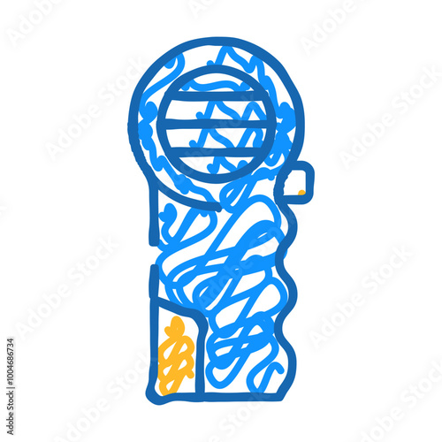 safe fan doodle icon sketch vector. safe fan sign. isolated symbol illustration