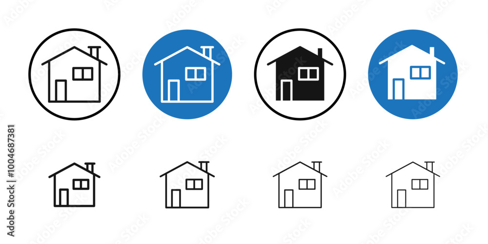 House icon Thin line art collection House icon Thin line art collection