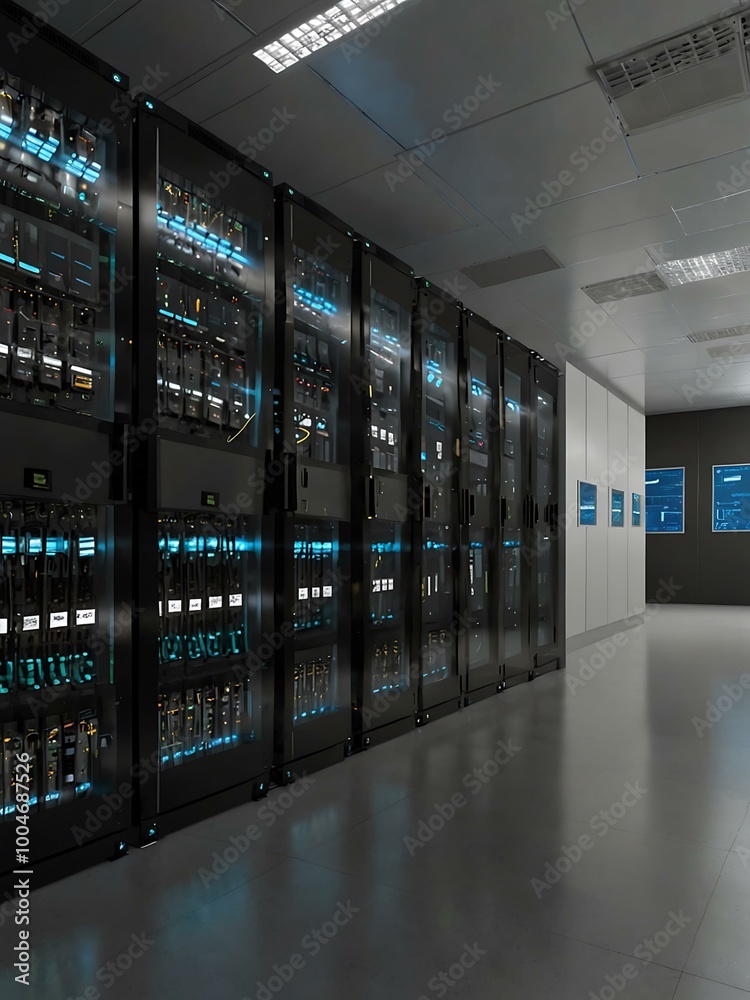 High-Tech Data Center with Advanced Digital Infrastructure. High-Tech Data Center with Advanced Digital Infrastructure.