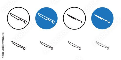Knife icon Thin line art collection