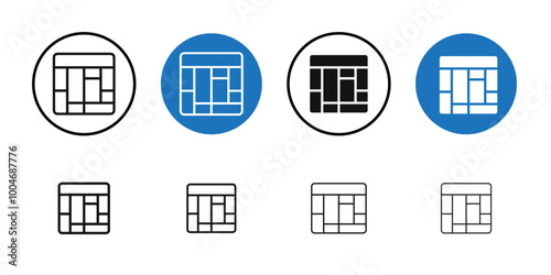 Layout icon Thin line art collection