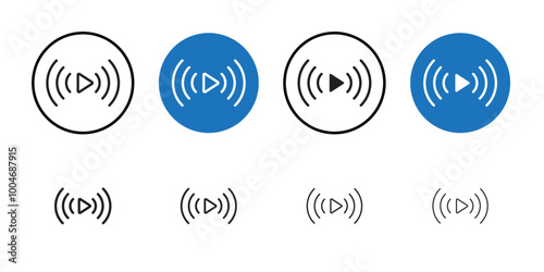Live icon Thin line art collection
