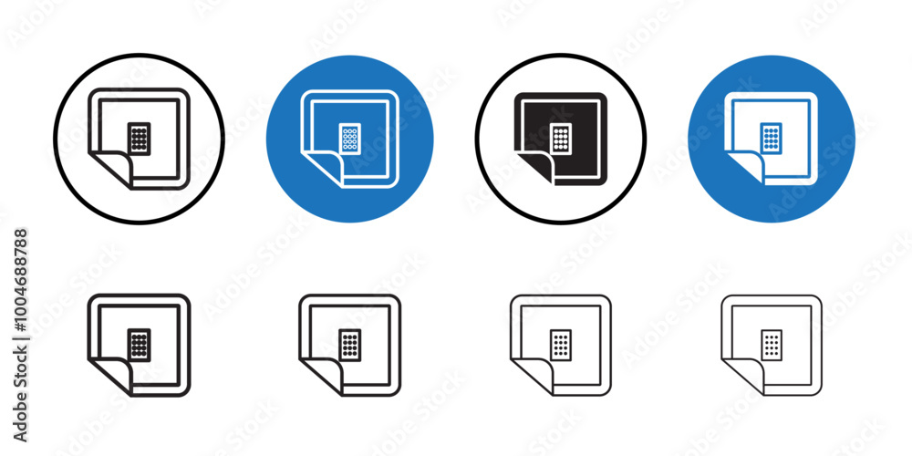 Nicotine patch icon Thin line art collection Nicotine patch icon Thin line art collection