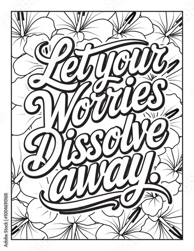 Stress Relief Motivational Coloring Pages 