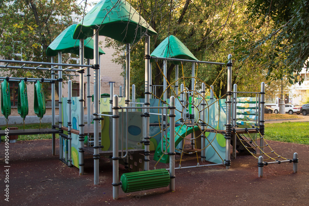 Playgrounds for children in the courtyard of the house. Playgrounds for children in the courtyard of the house.