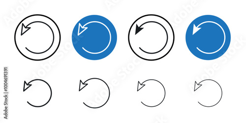 Refresh icon Thin line art collection