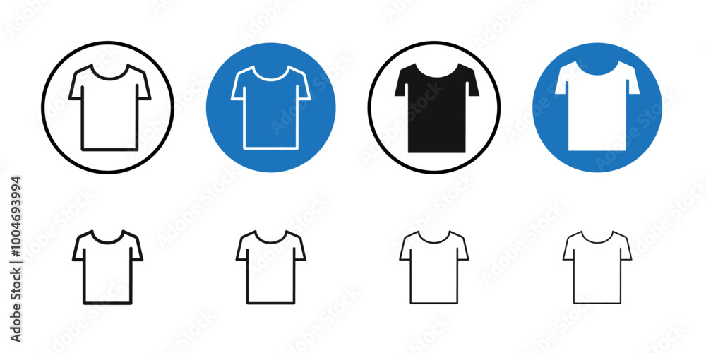 T shirt Icon Thin line art collection T shirt Icon Thin line art collection