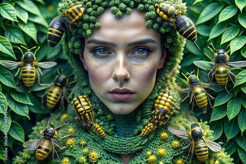 Human Bee: The Fusion of Humanity and Nature photo