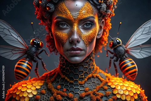 Human Bee: The Fusion of Humanity and Nature photo