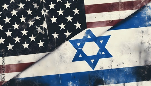Flags of Israel and USA