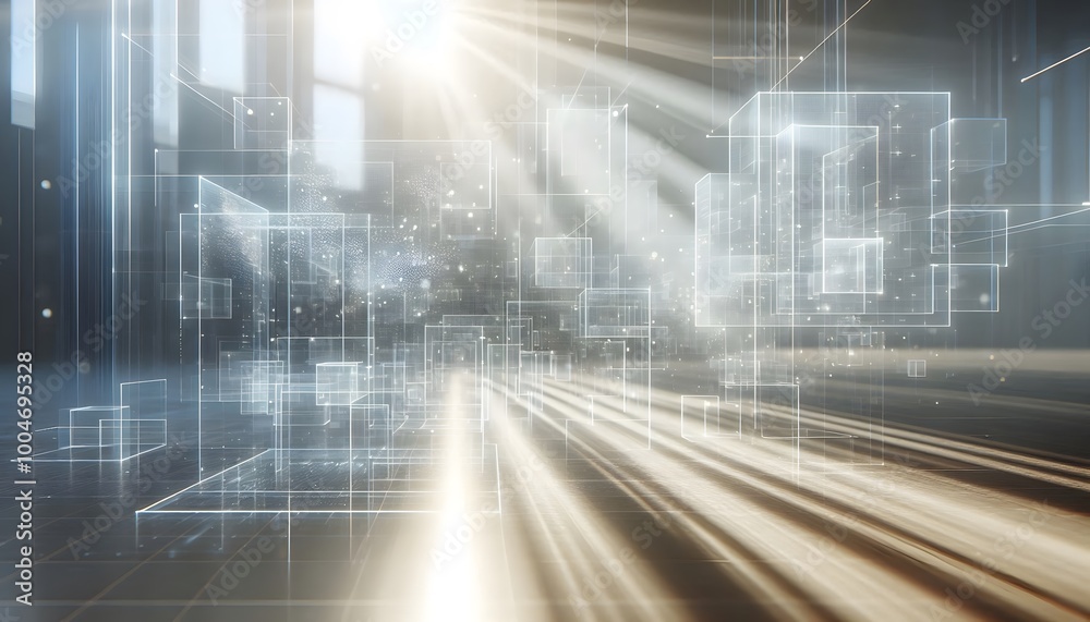 Abstract, transparent, technology wallpaper