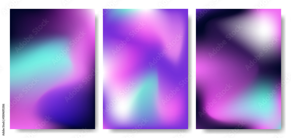 Gradient background set. Gradient background set.
