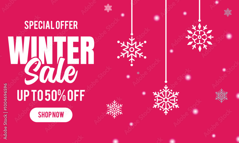 Winter sale vector banner set with sale text and snow background template for winter season discount promotion. Vector illustration. Winter sale vector banner set with sale text and snow background template for winter season discount promotion. Vector illustration.