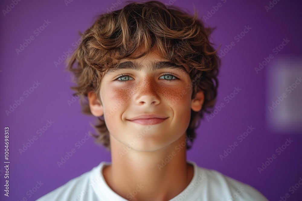a joyful teenage boy beams with confidence surrounded by a vibrant purple backdrop embodying the spirit of education and youth as he represents the essence of learning a joyful teenage boy beams with confidence surrounded by a vibrant purple backdrop embodying the spirit of education and youth as he represents the essence of learning