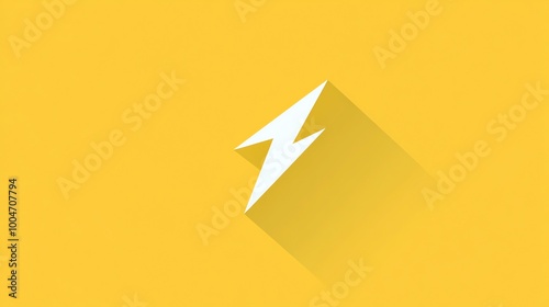 White lightning bolt icon on a yellow background.