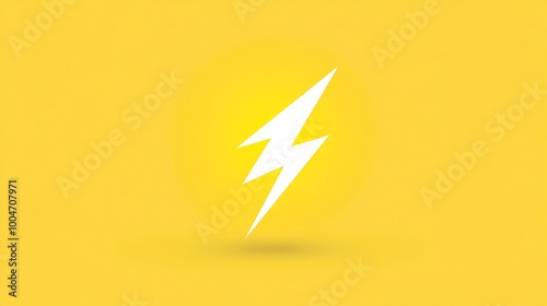 A white lightning bolt icon on a yellow background.
