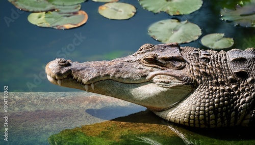 crocodile in the water