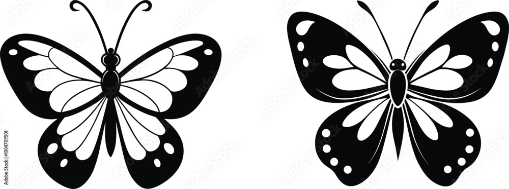 Obraz premium Butterfly vector silhouette 