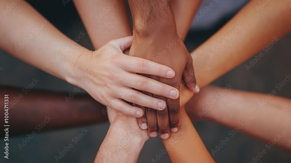 Diverse hands coming together to symbolize unity and collaboration. Diverse hands coming together to symbolize unity and collaboration.
