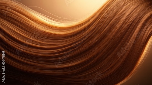 Flowing smooth hair texture, elegant light highlights, abstract background.