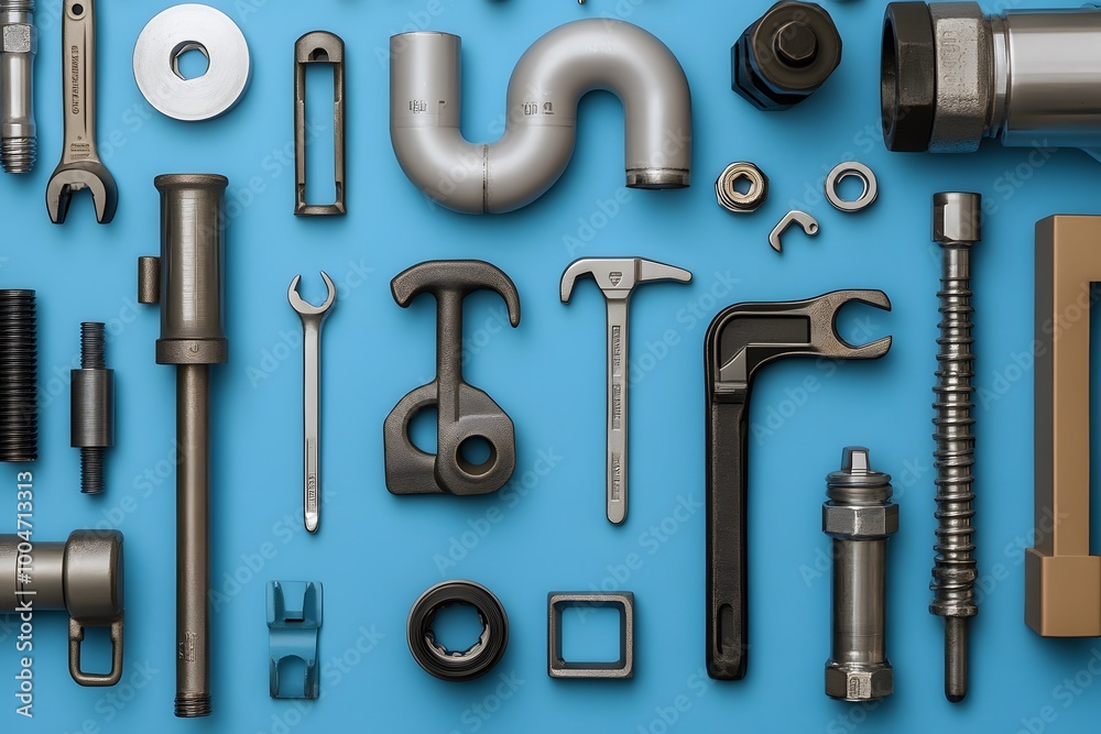 Assortment of industrial tools and hardware Assortment of industrial tools and hardware