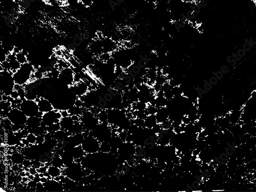 Rusty grunge texture. Aggressive damaged surface. Black white background.