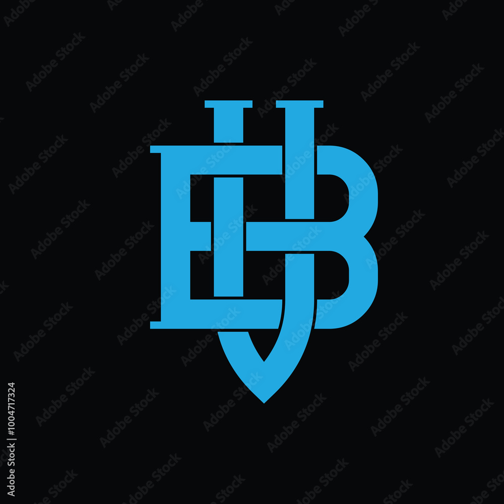 Fototapeta premium VB or BV initials monogram text letters logo vector