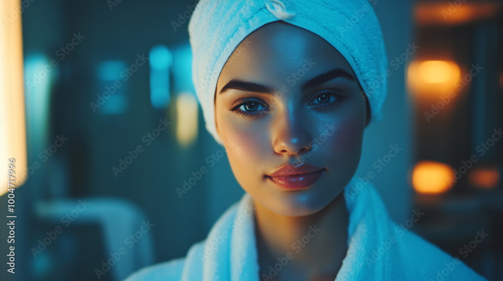young woman in a spa salon makes cosmetic procedures young woman in a spa salon makes cosmetic procedures