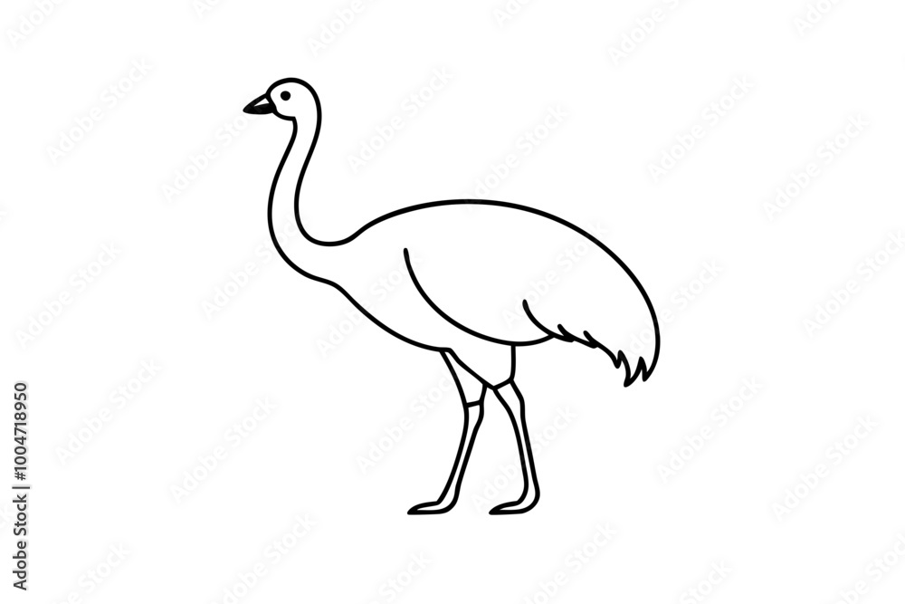 Fototapeta premium cassowary vector icon with Transparent Background Clipart